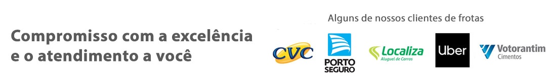Compromisso com a excel�ncia e o atendimento a voc�. Alguns de nossos clientes de frotas: CVC, Porto Seguro, Localiza, Uber e Votorantim Cimentos.